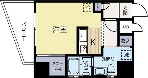 薬院駅 徒歩6分 11階の物件間取画像